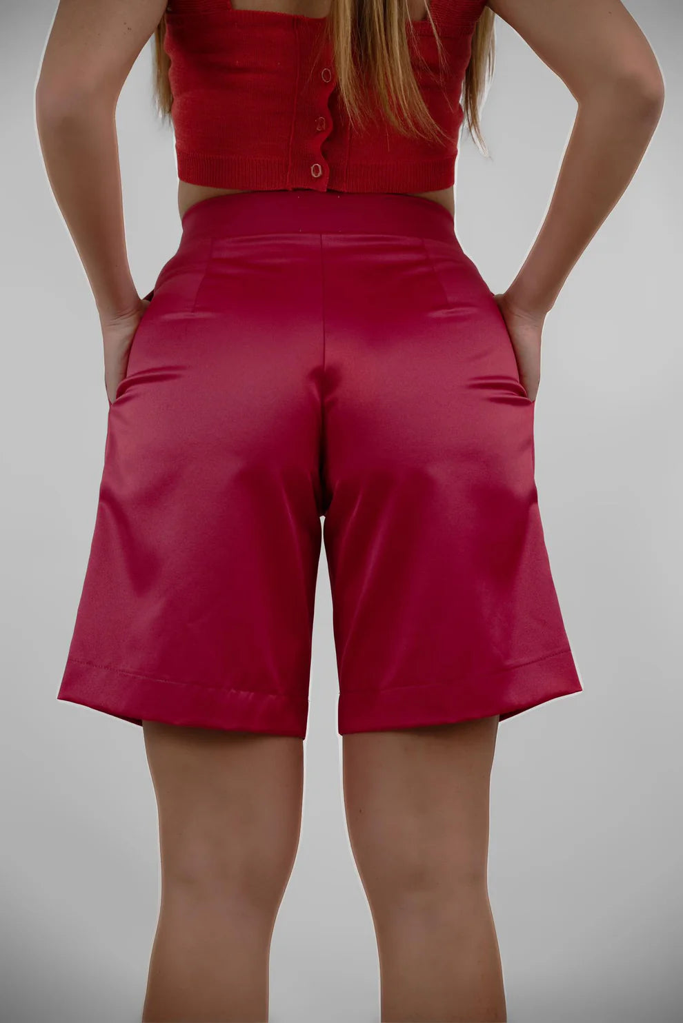 Shorts Raso di Seta Magenta