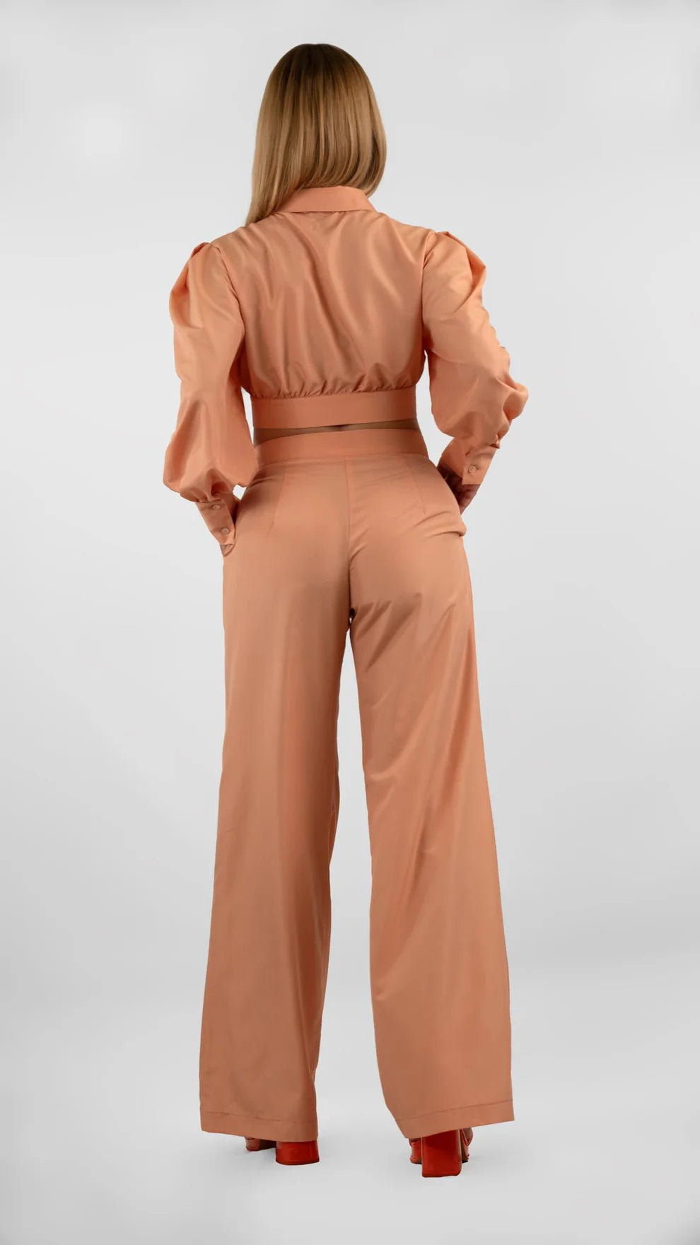 Pantalone in Viscosa Pesca
