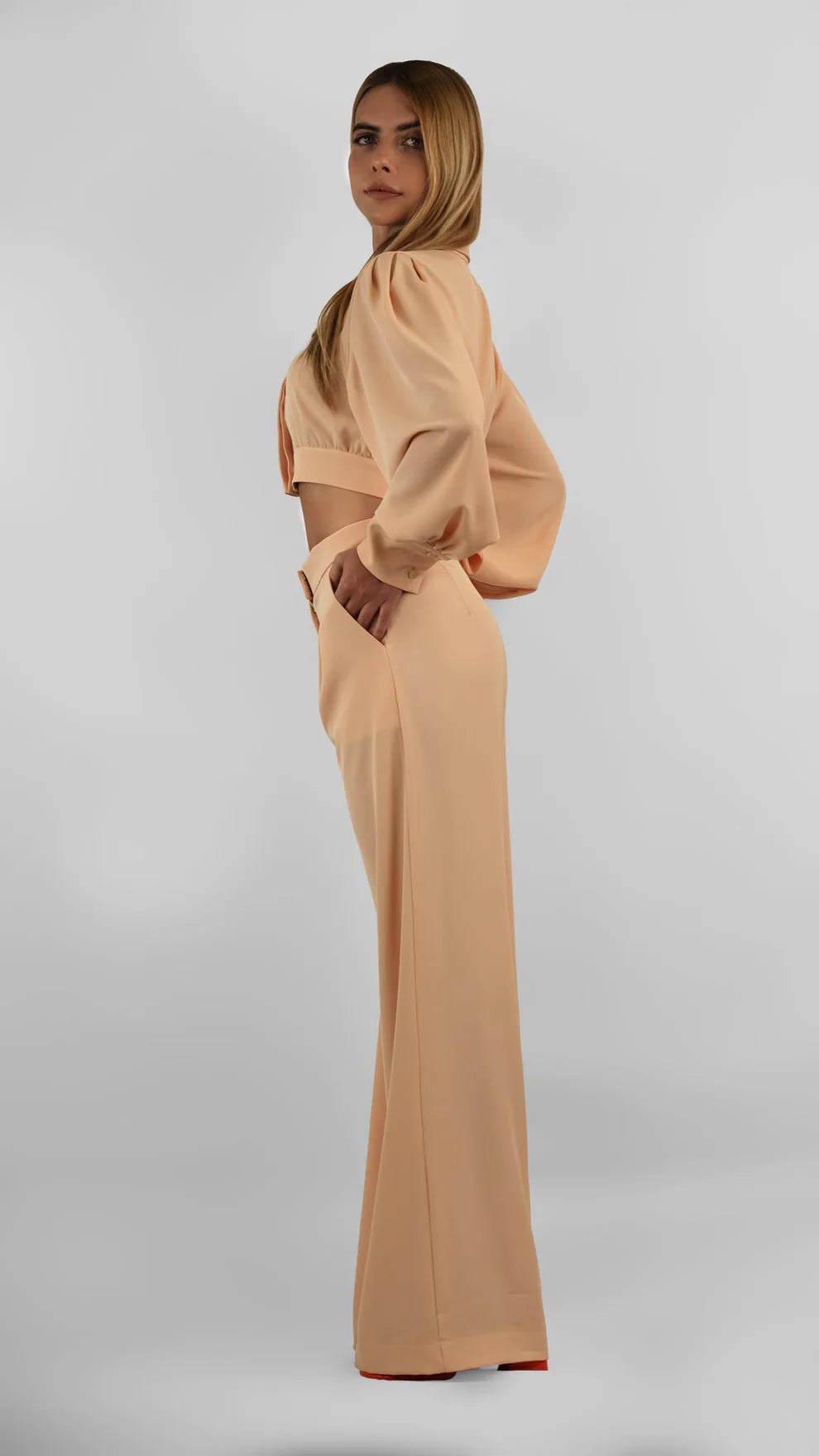 Pantalone in Viscosa Crema