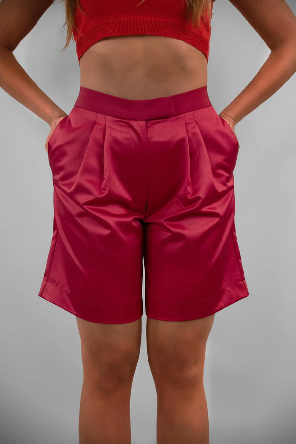 Shorts Raso di Seta Magenta