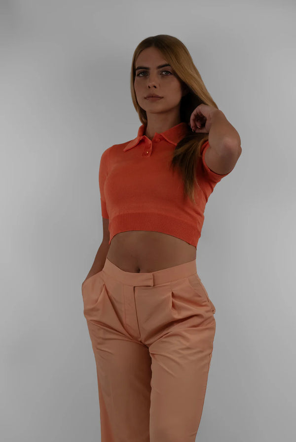 Polo Viscosa Arancio