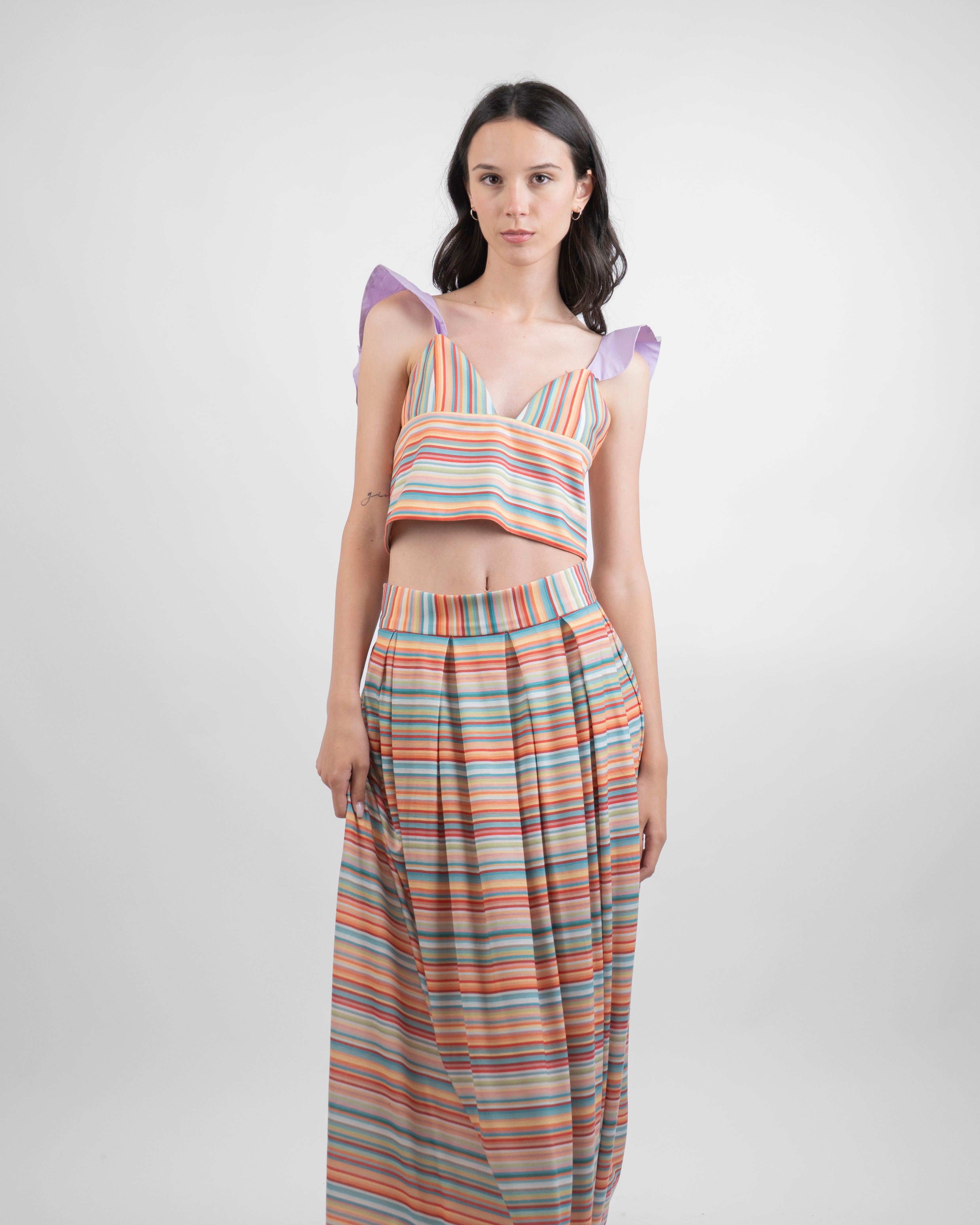 Top Jersey Multicolor con Rouge Lilla