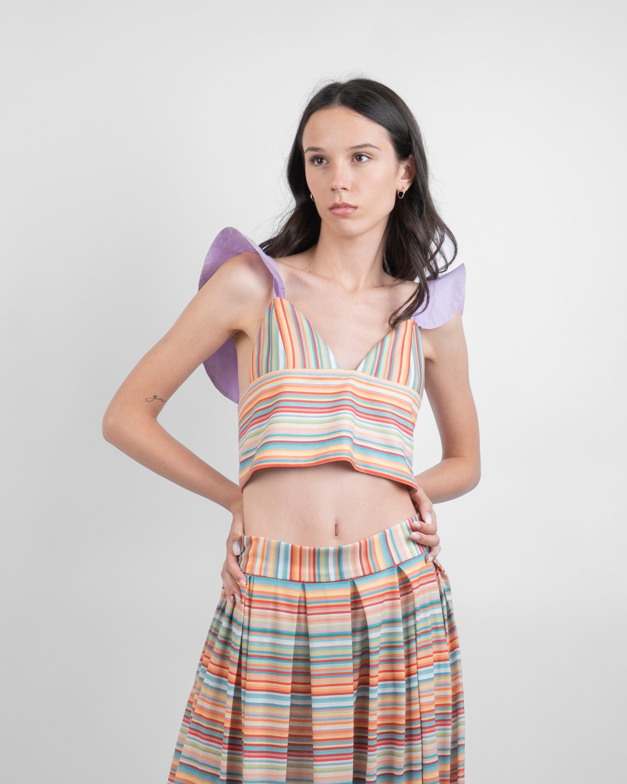 Top Jersey Multicolor con Rouge Lilla