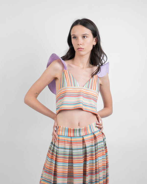 Top Jersey Multicolor con Rouge Lilla