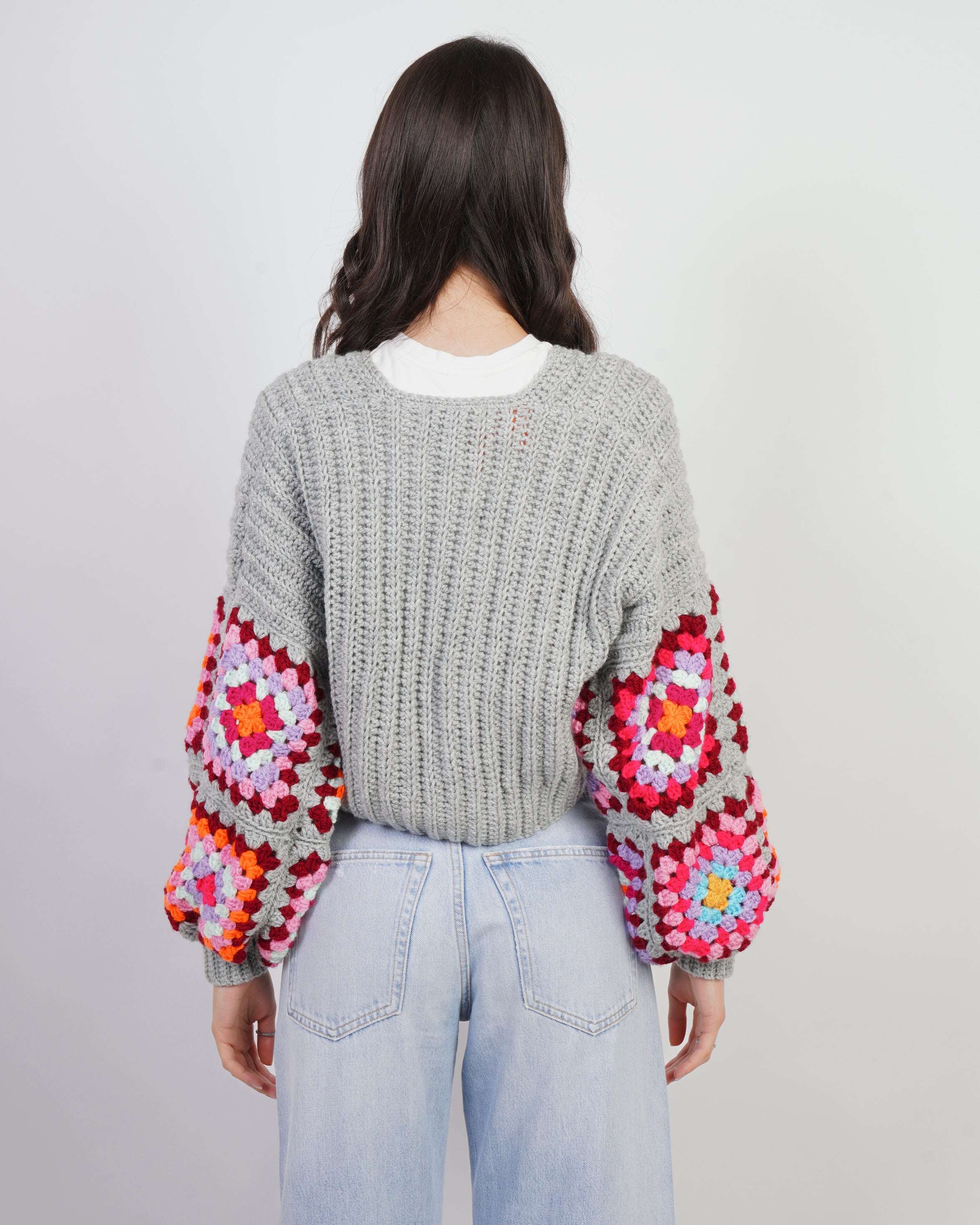 Cardigan in maglia "Daisy" grey