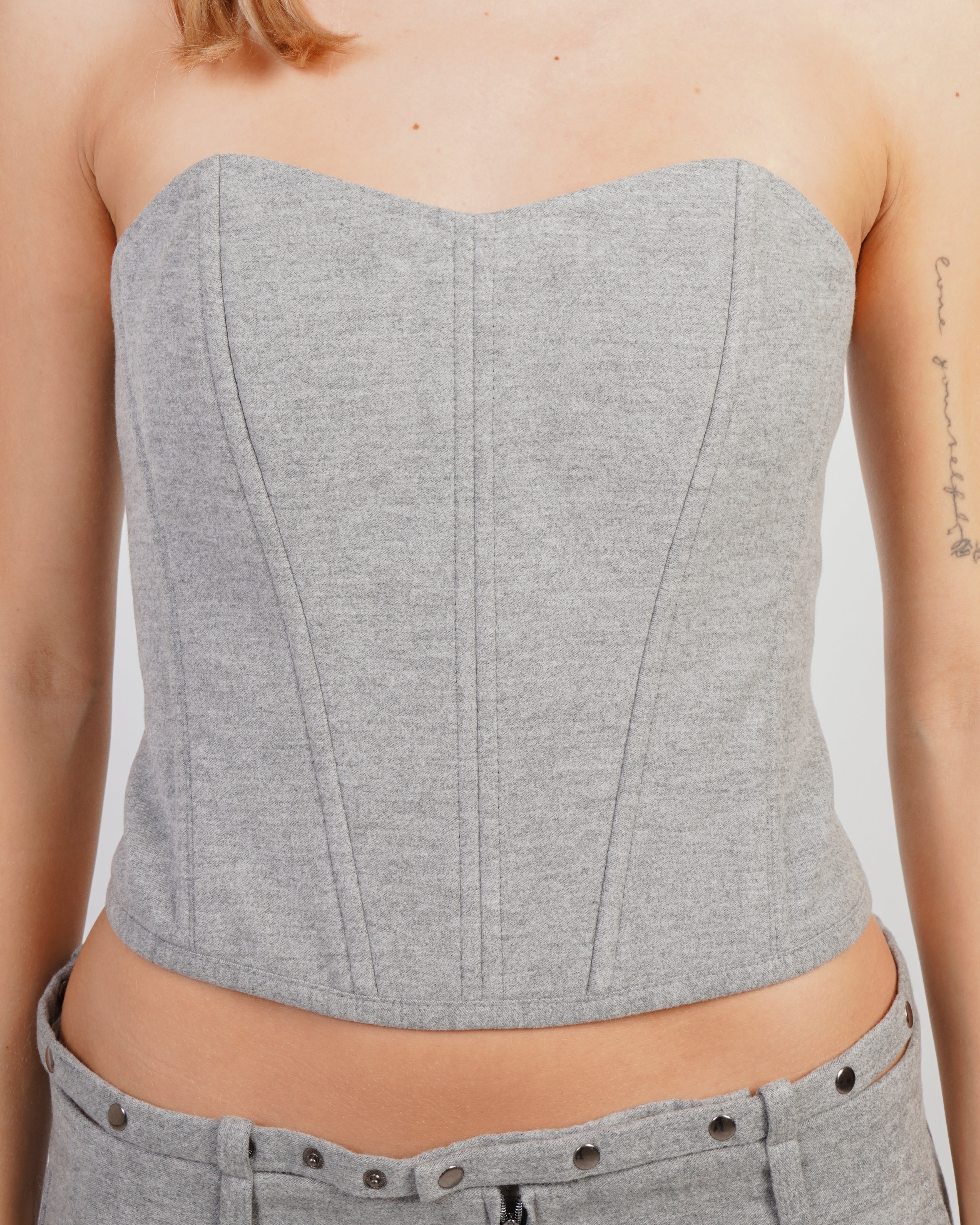 Velvet Corset Grey